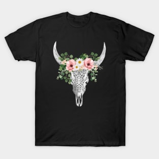 Cow skull floral 2 T-Shirt